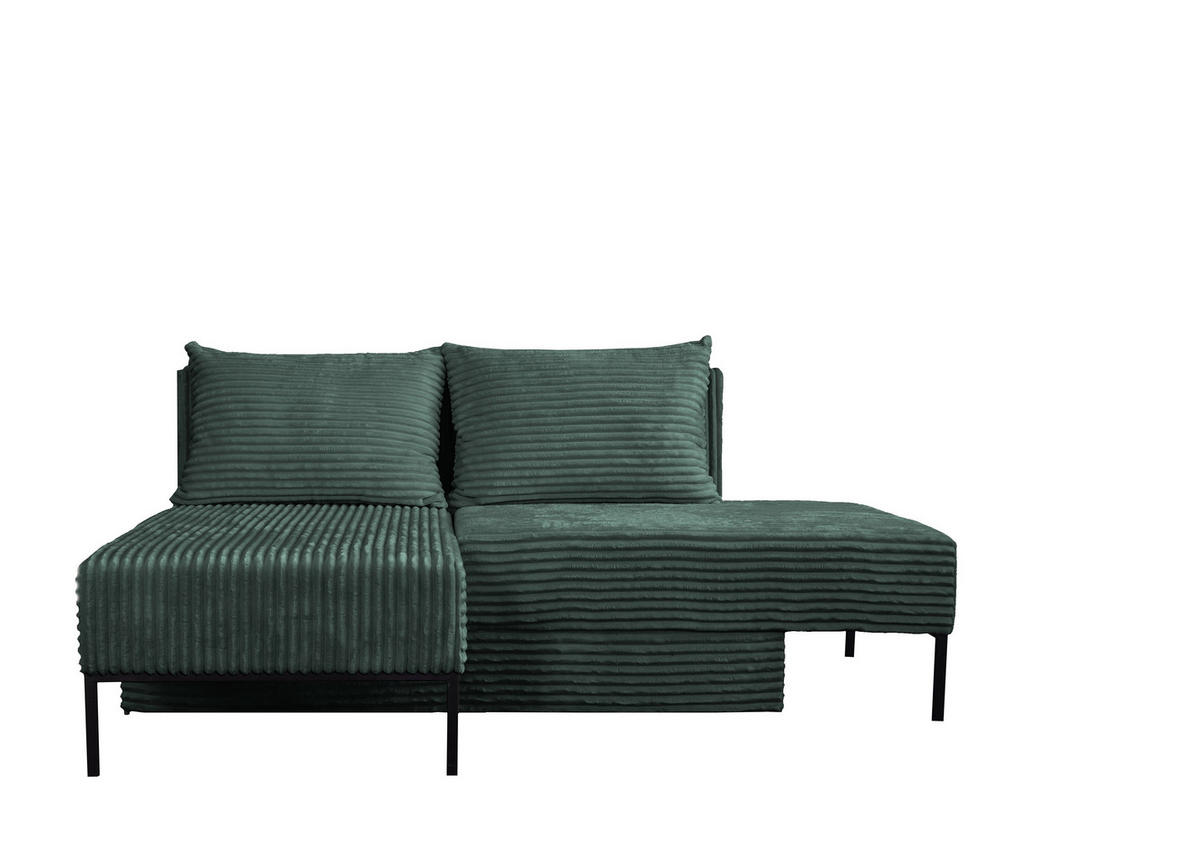 ECKSOFA Mit Schlaffunktion MOOKA 4in1-Multifunktions-System Stoff Velo Links Grun - Grün, Holz/Textil (145/160cm) - Kaiser Möbel