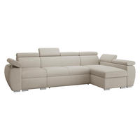 ECKSOFA Boston LCP, Seite: Rechts 1P(65)+2R+LCP - Silberfarben/Creme, Holz/Textil (320/170cm) - MIRJAN24