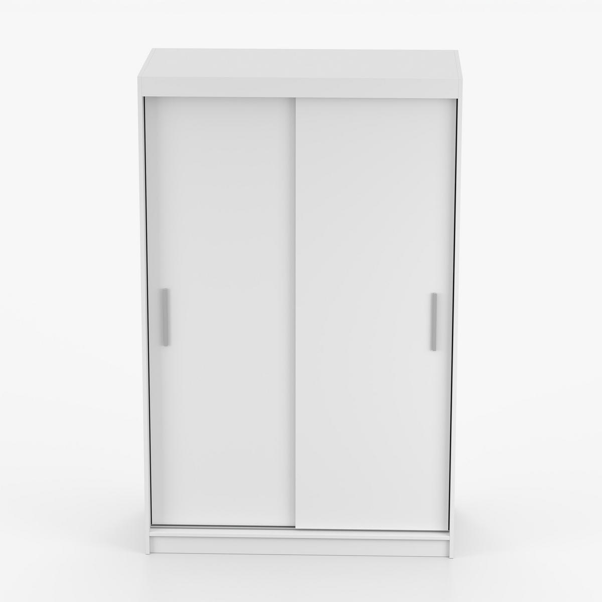 SKŘÍŇ s otočnými dveřmi Neomi 04 120 cm 120/200/61 cm, 2dveřová, bílý - bílá/barva hliníku, kompozitní dřevo/plast (120/200/61cm) - imoebel24
