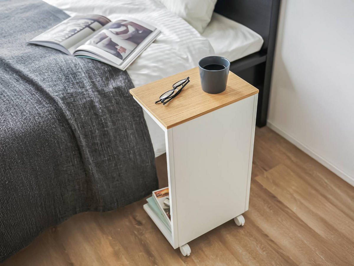 BEISTELLTISCH Tower weiß 31/55/22 cm - Weiß, Metall (22/31/55cm) - Yamazaki