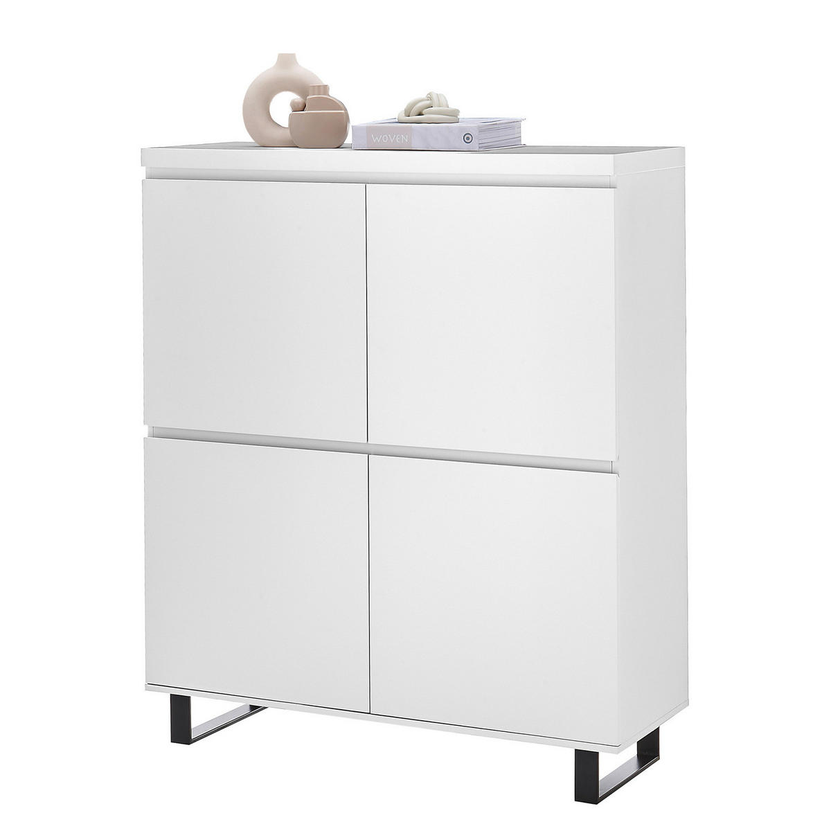 HIGHBOARD - Weiß - Weiß, Holzwerkstoff/Metall (111/130/40cm) - home24