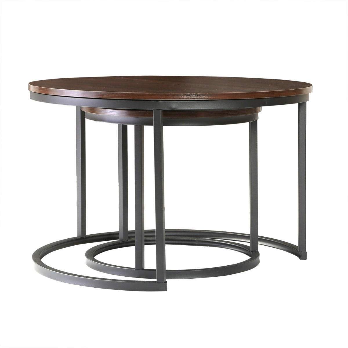 BEISTELLTISCHEN (Set aus 2) 70/70/45,5 cm - Schwarz, Holzwerkstoff (77.5/70/45.5cm) - Calicosy