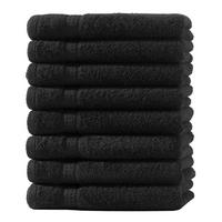 HANDTUCH 50x100 cm Frottier Handtücher im 8er Set aus 100% Baumwolle, Schwarz 500g/m2 - Schwarz, Textil (50/100cm) - Carpe Sonno