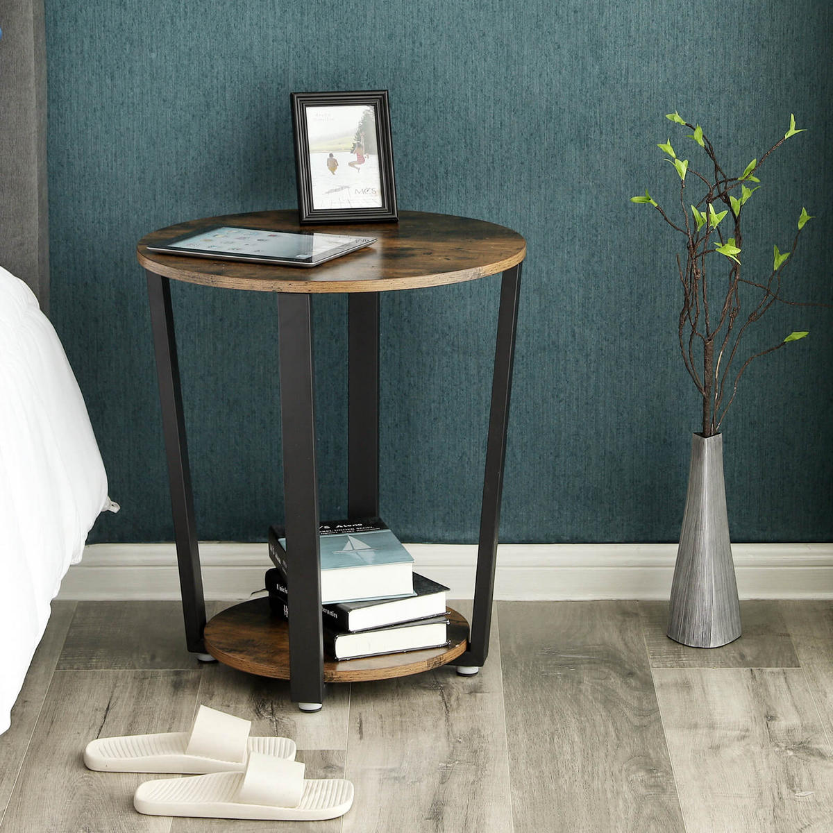 BEISTELLTISCH KAFFEETISCH - Braun, Holzwerkstoff (50/50/57cm) - Hansiro