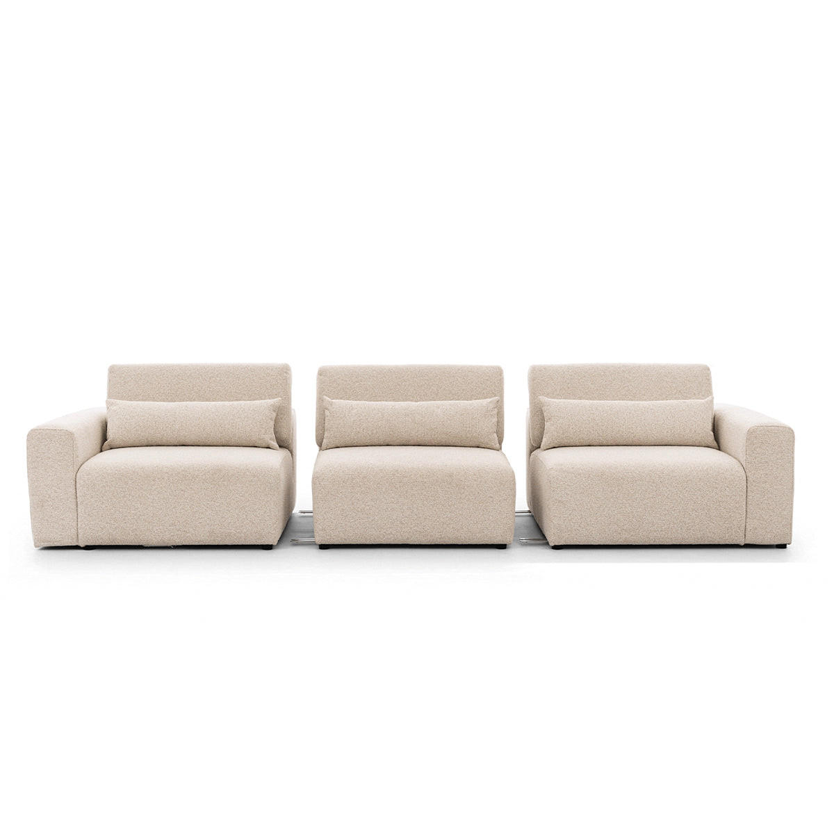 SOFA Velano 3 Sitzplätze Beige - Beige, Holz (314/97/103cm) - Petits-meubles