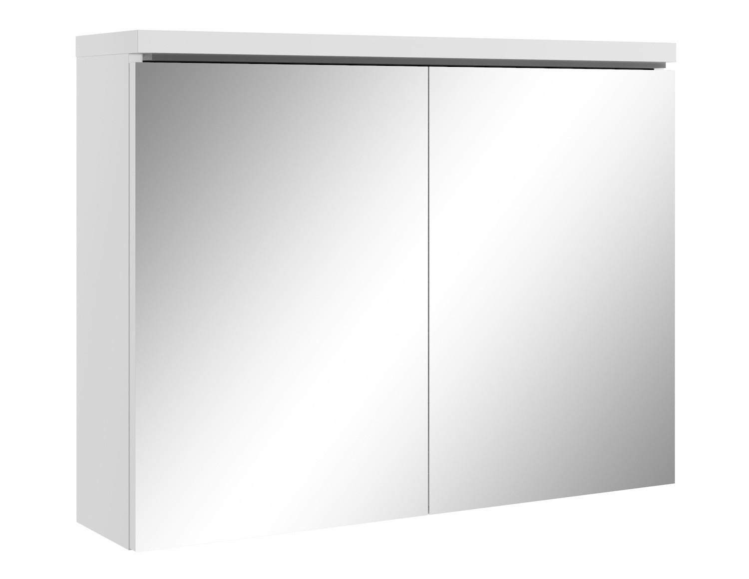 SPIEGELSCHRANK Paso Weiß - 80 x 20 x 60 cm - Weiß, Holz (80/60/20cm) - Badplaats