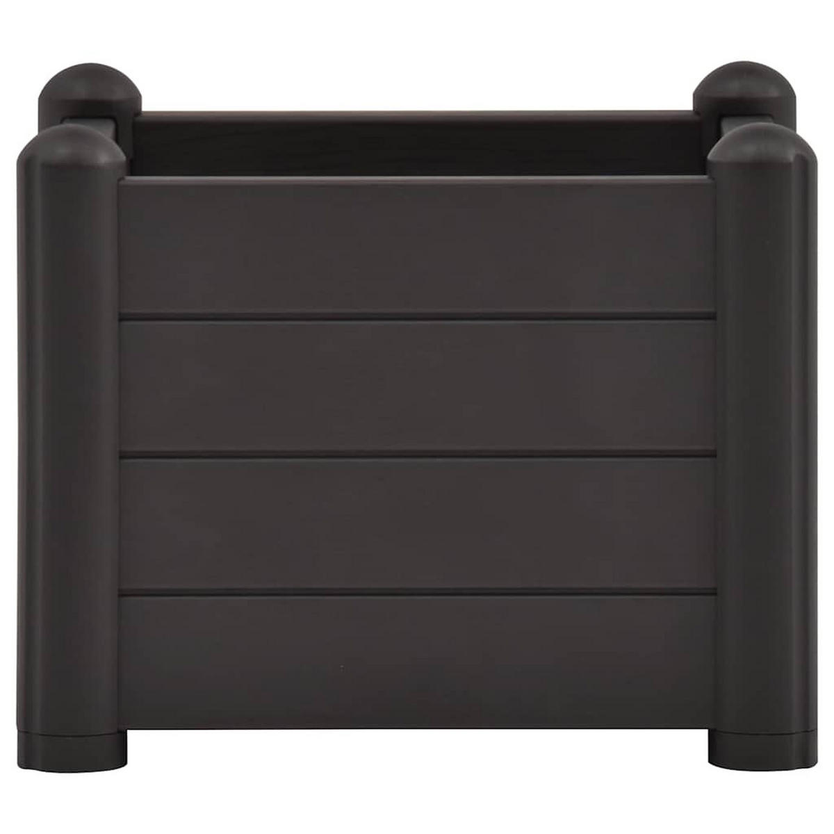 GARTEN-HOCHBEET PP Anthrazit 43x43x35 cm - Anthrazit, Kunststoff (43/35/43cm)