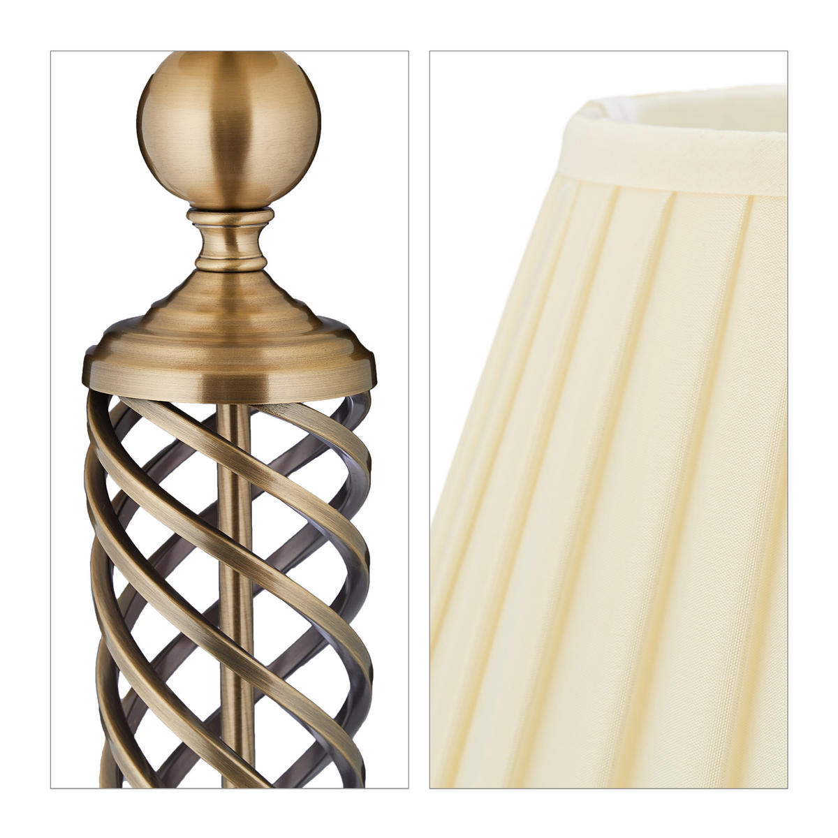 STEHLAMPE - Kupferfarben, Kunststoff/Textil (42/42/157cm) - Relaxdays