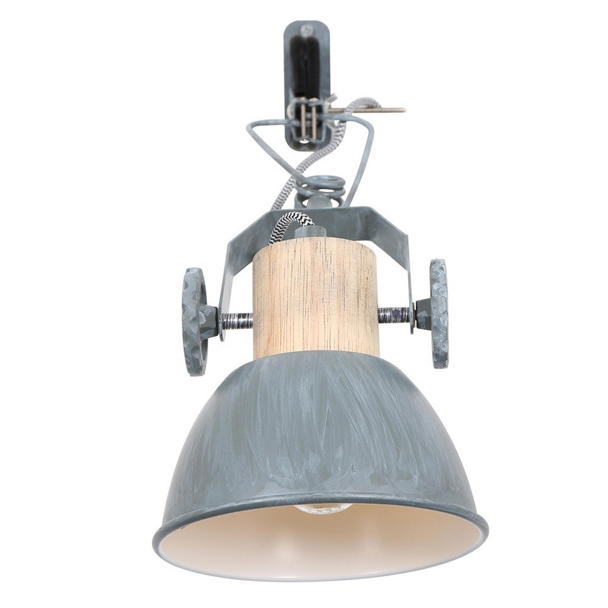 LED WANDLEUCHTE Metall Grau - Grau, Holz (17/10.5/30.5cm)