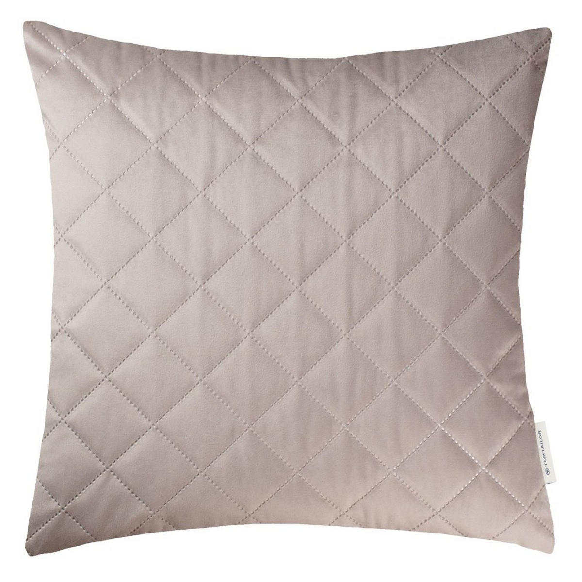 ZIERKISSENHÜLLE FrenchVelvet Quilt greige 45x45cm - Graubraun, Textil (45/45cm) - Tom Tailor