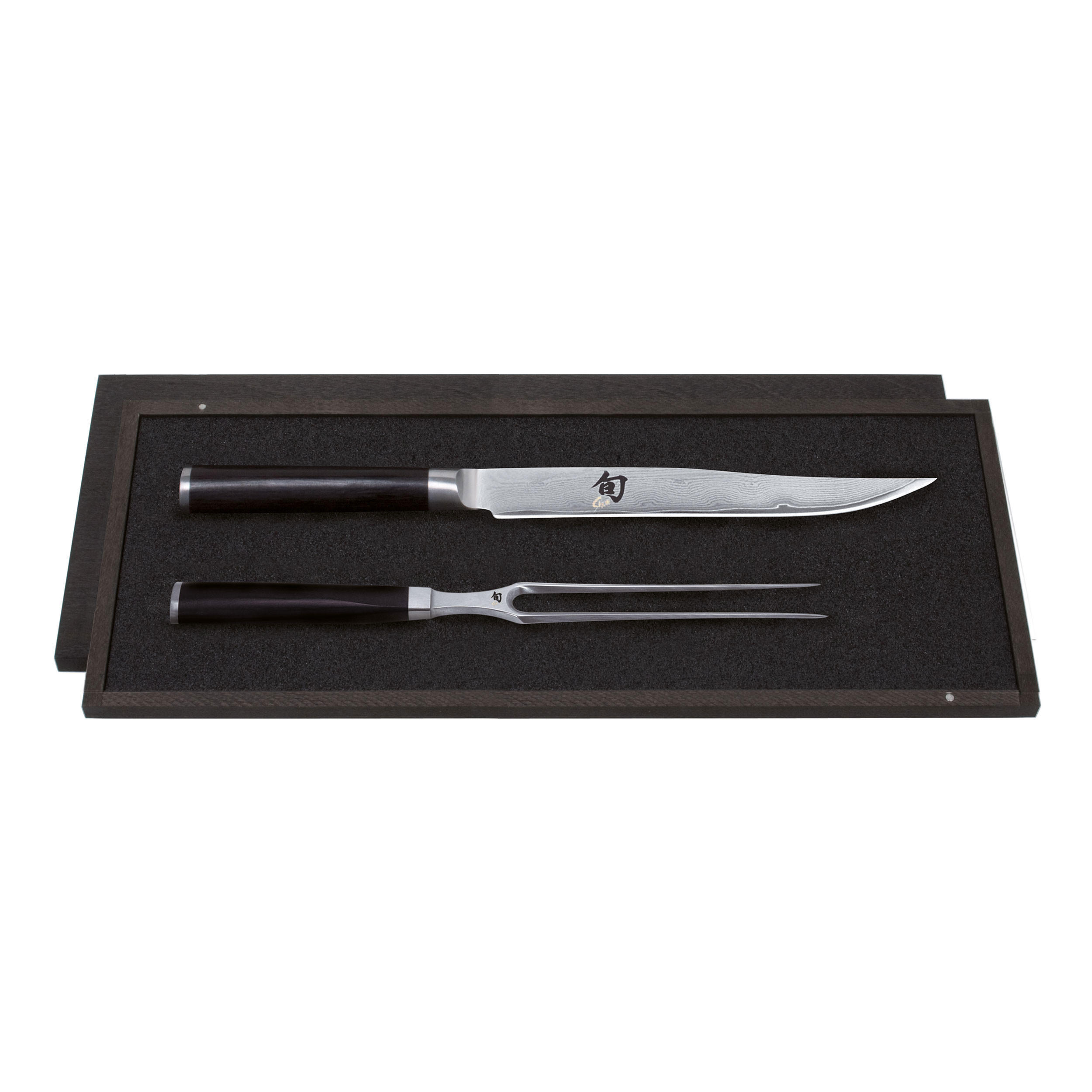 TRANCHIERMESSER-SET Shun Classic, 2-tlg., Damast - Silberfarben, Metall (15.6cm) - Kai Messer
