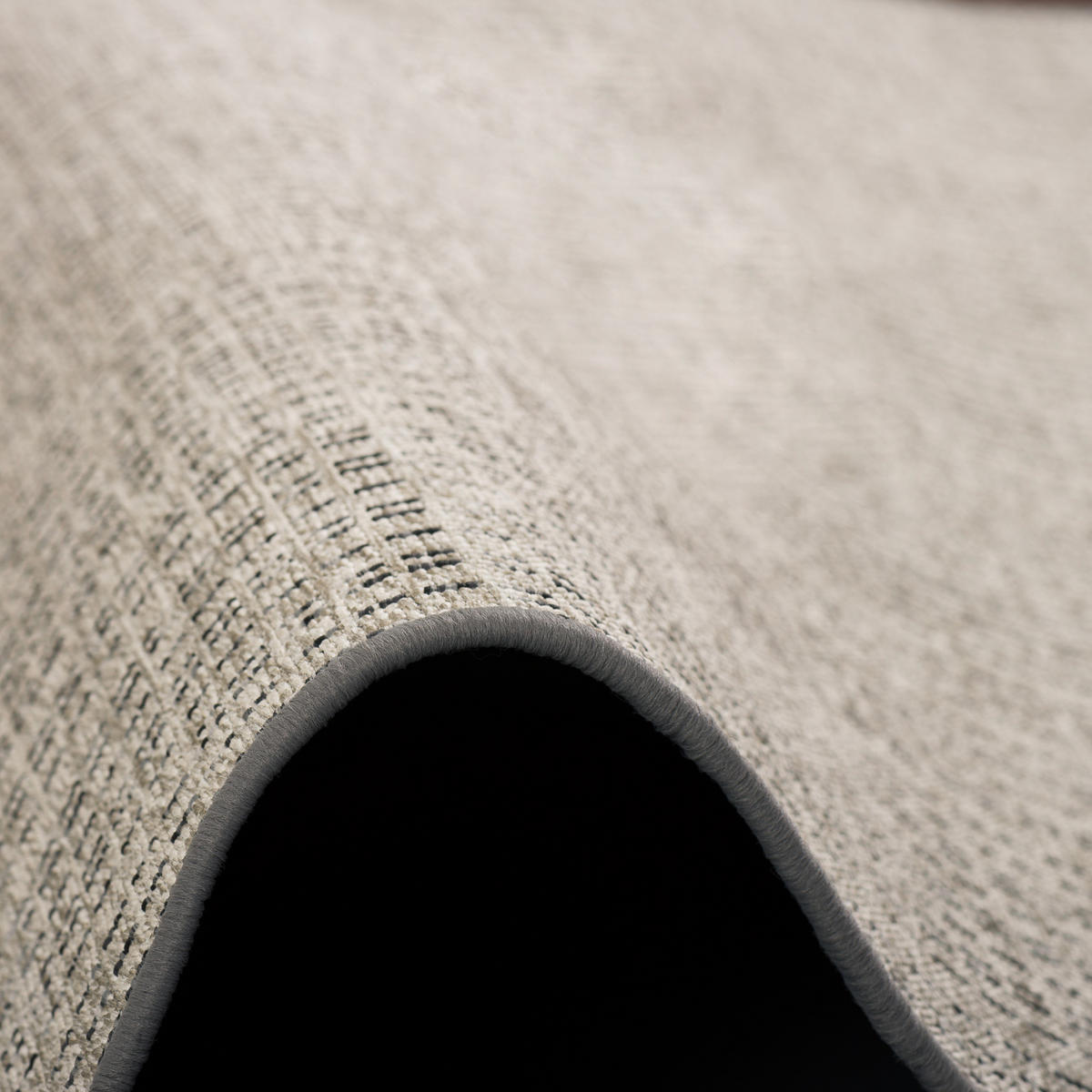 SISAL-OPTIK DESIGNER FLACHGEWEBE TEPPICH PURE MELIERT - Grau, Textil (100/100cm) - Snapstyle