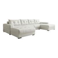 ECKSOFA MODENA 320 cm x 185 cm – Stoff: ECO CAYENCE Weiss 1111 Farbe: Weiß - Weiß, Textil (320/185cm) - A&J MöbelLand