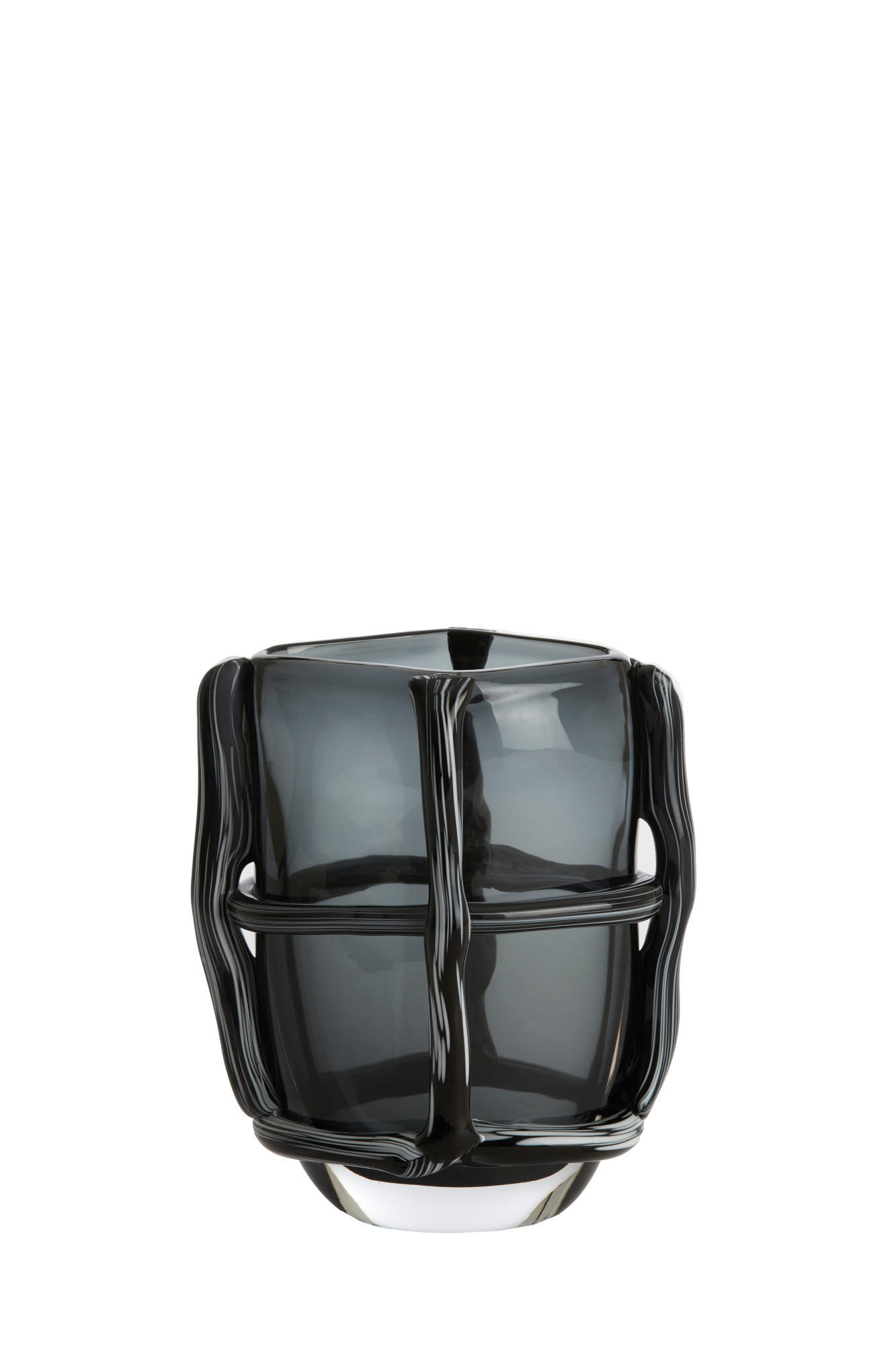 VASE Ashoro Grau Ø19/22 cm - Grau, Glas (22cm) - Light & Living
