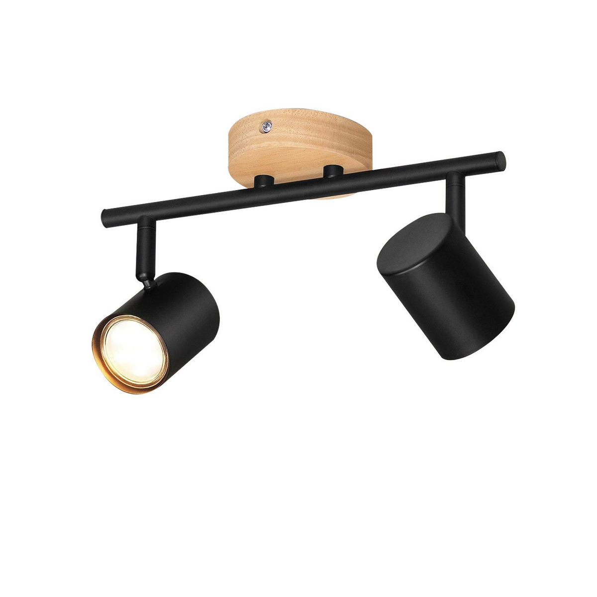 DECKENSTRAHLER Lumielle 9/16.5/28.5 cm - Schwarz, Metall (28.5/9/16.5cm) - ZMH