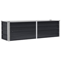 HOCHBEET für Garten OSKAR Anthrazit 160x40x45 cm Metall - Anthrazit, Metall (160/45/40cm) - DELUKE