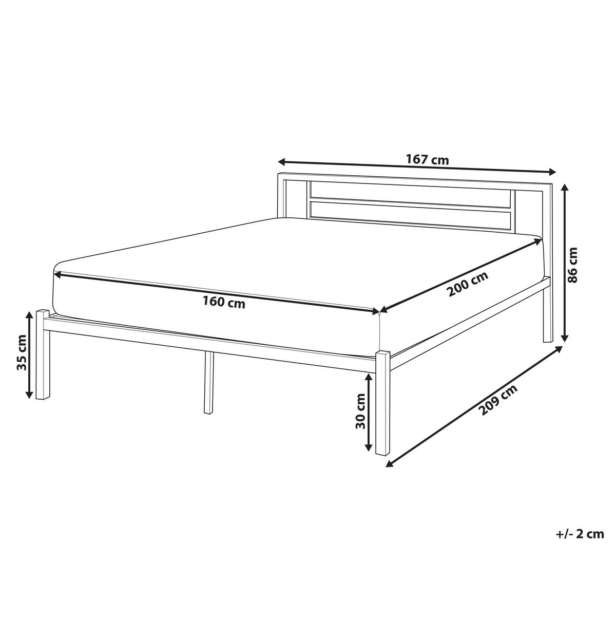 METALLBETT 160/200cm Schwarz Cusset - Schwarz, Metall (160/200cm) - Beliani