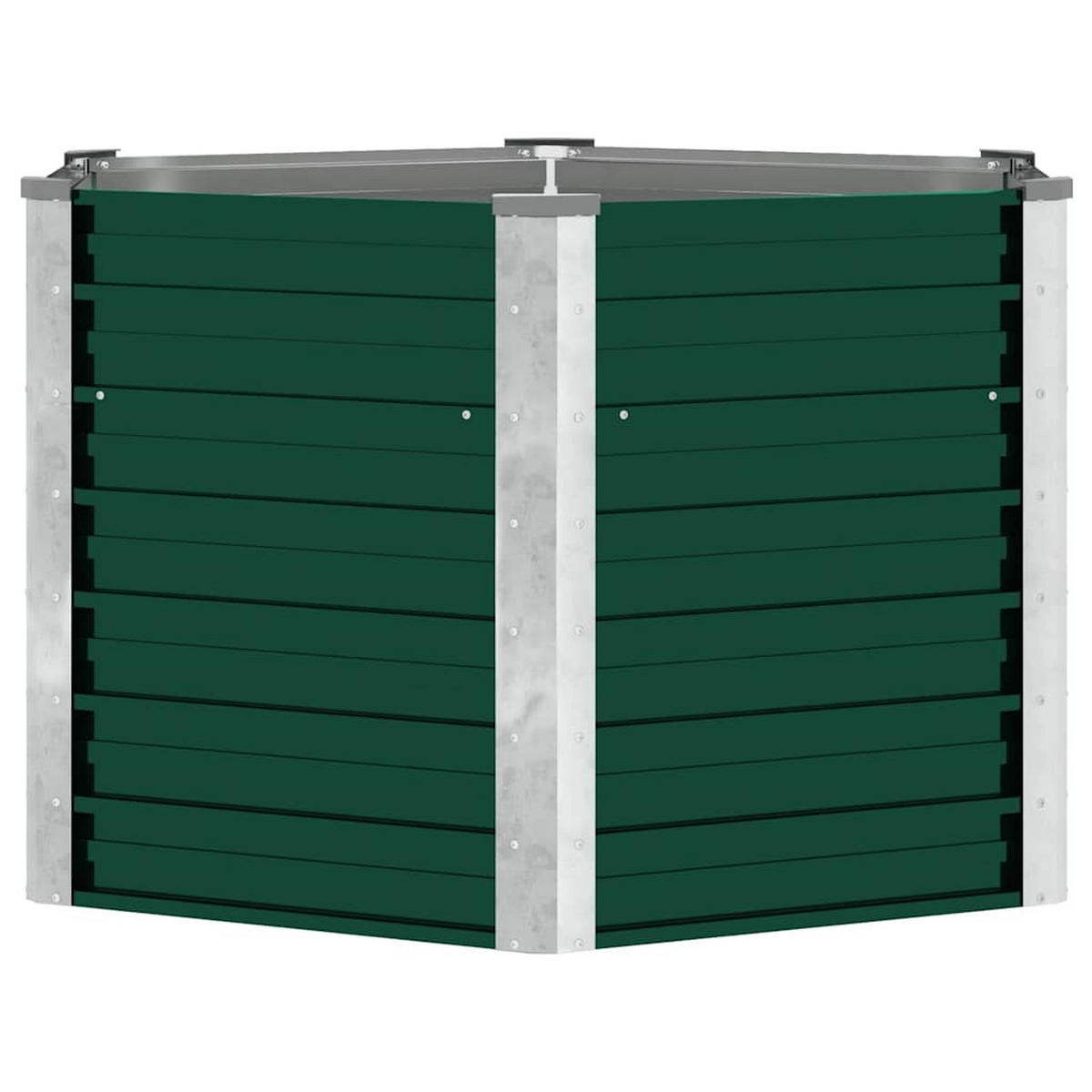 GARTEN-HOCHBEET Verzinkter Stahl 129x129x77 cm Grün - Grün, Metall (129/77/129cm)