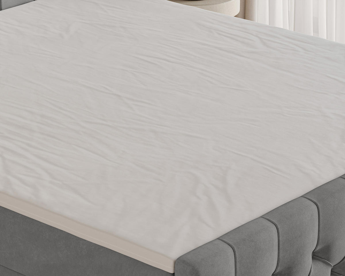 BOXBETT 12 140 x 200 cm - Manila - Modernes Polsterbett mit Bettkasten inkl. PU-Schaum-Topper und Federmechanismus - Graphitfarben, Holz (140/200cm) - ROYAL24_MARKT