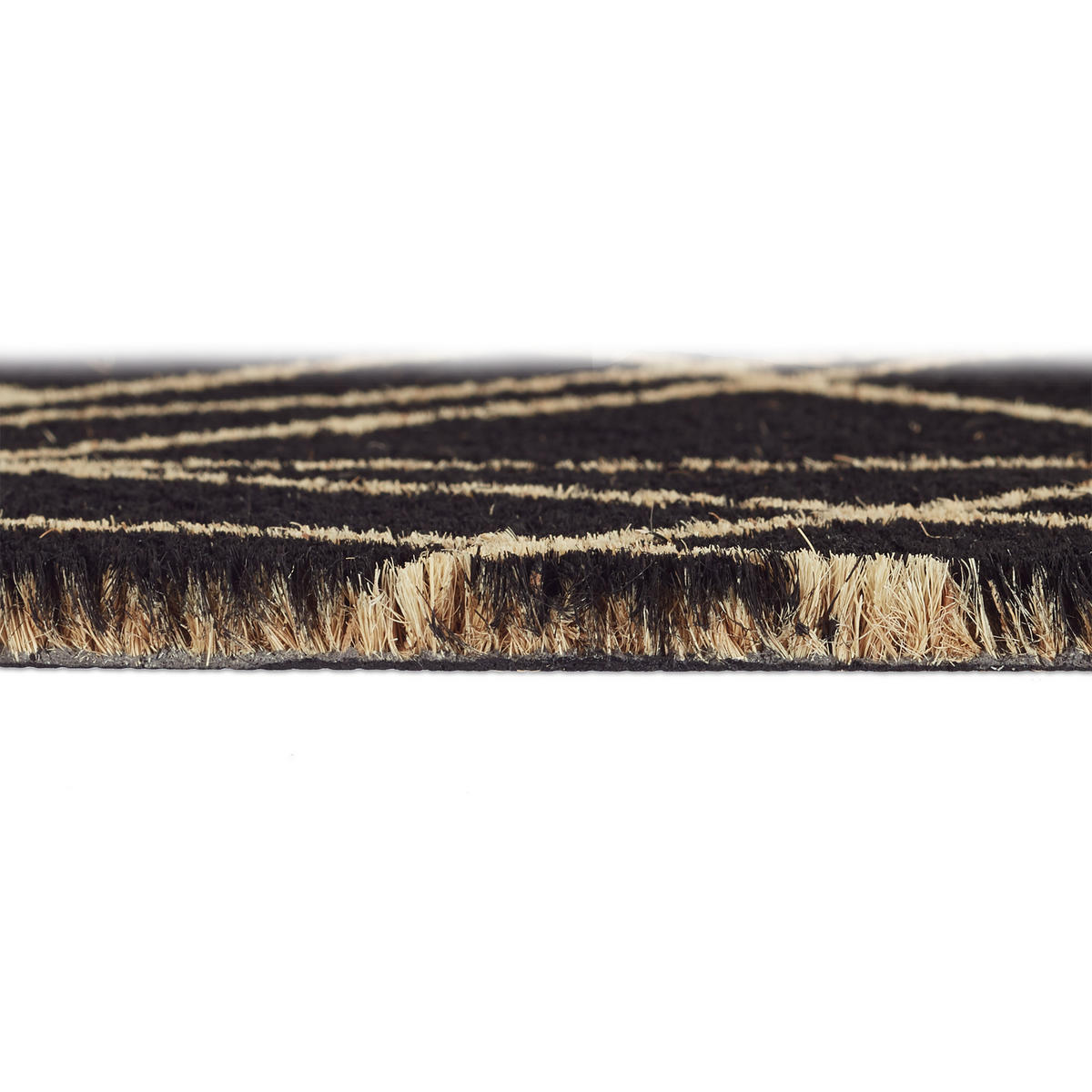 FUSSMATTE - Schwarz, Kunststoff/Textil (60/40cm) - Relaxdays