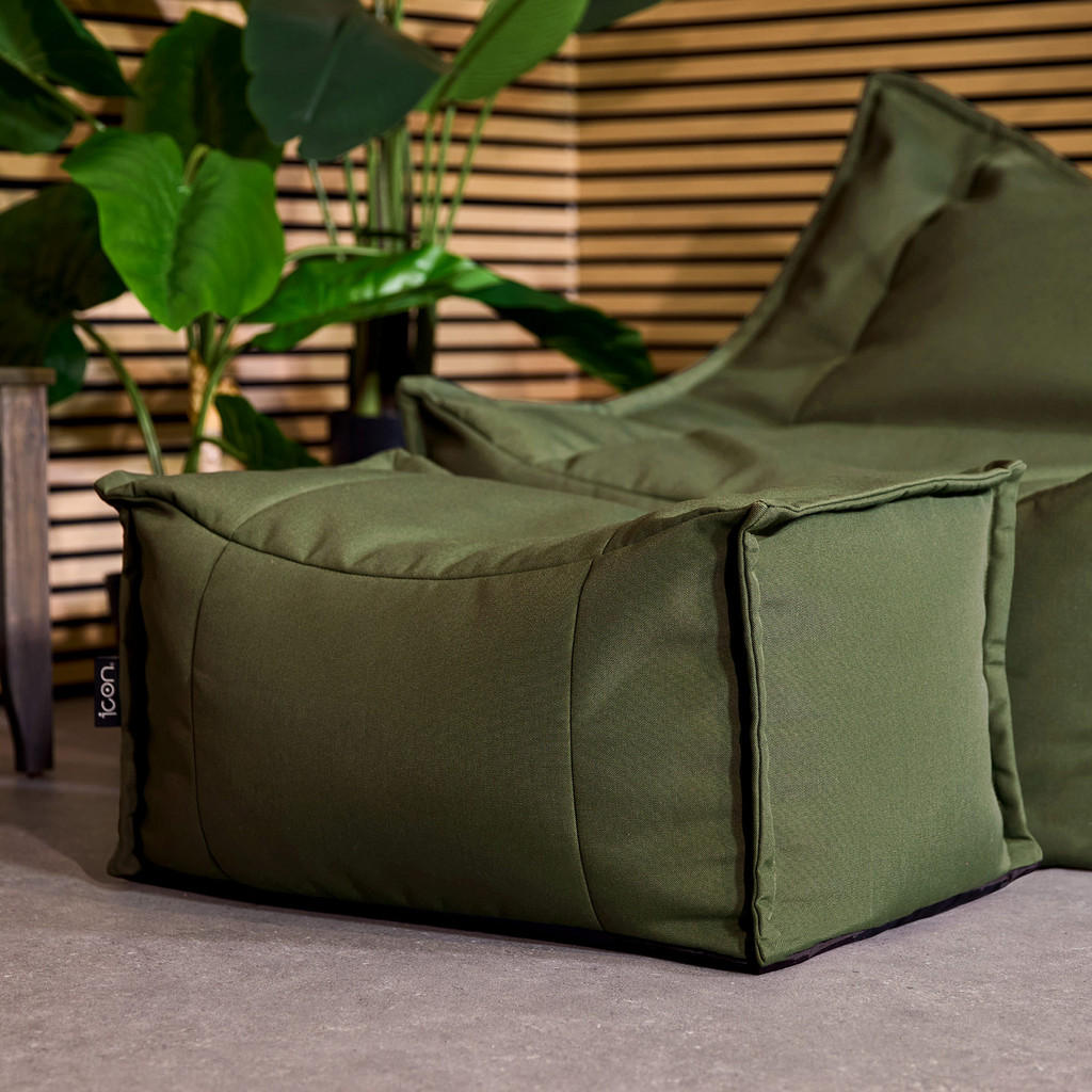 Thumbnail - icon Hocker, Grün, Textil, 1-Sitzer, Füllung: EPS Mikroperlen, Rechteckig, 67x34x45 cm, Hergestellt in Deutschland, Oeko...
