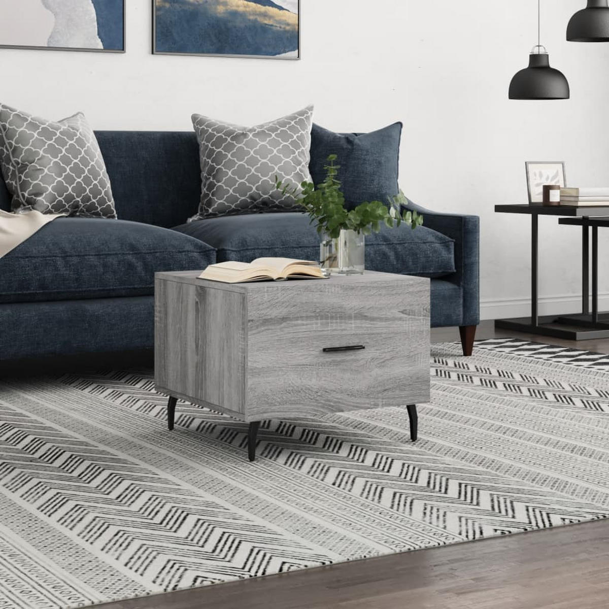 COUCHTISCH Grau Sonoma 50x50x40 cm Holzwerkstoff - Grau, Holzwerkstoff (50/50/40cm) - furnicato