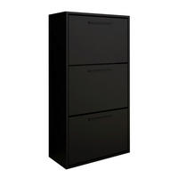 SCHUHSCHRANK Asper SCHUHSCHRANK Asper Schwarz - Schwarz, Holzwerkstoff (59/114.6/24cm) - Kier Furniture