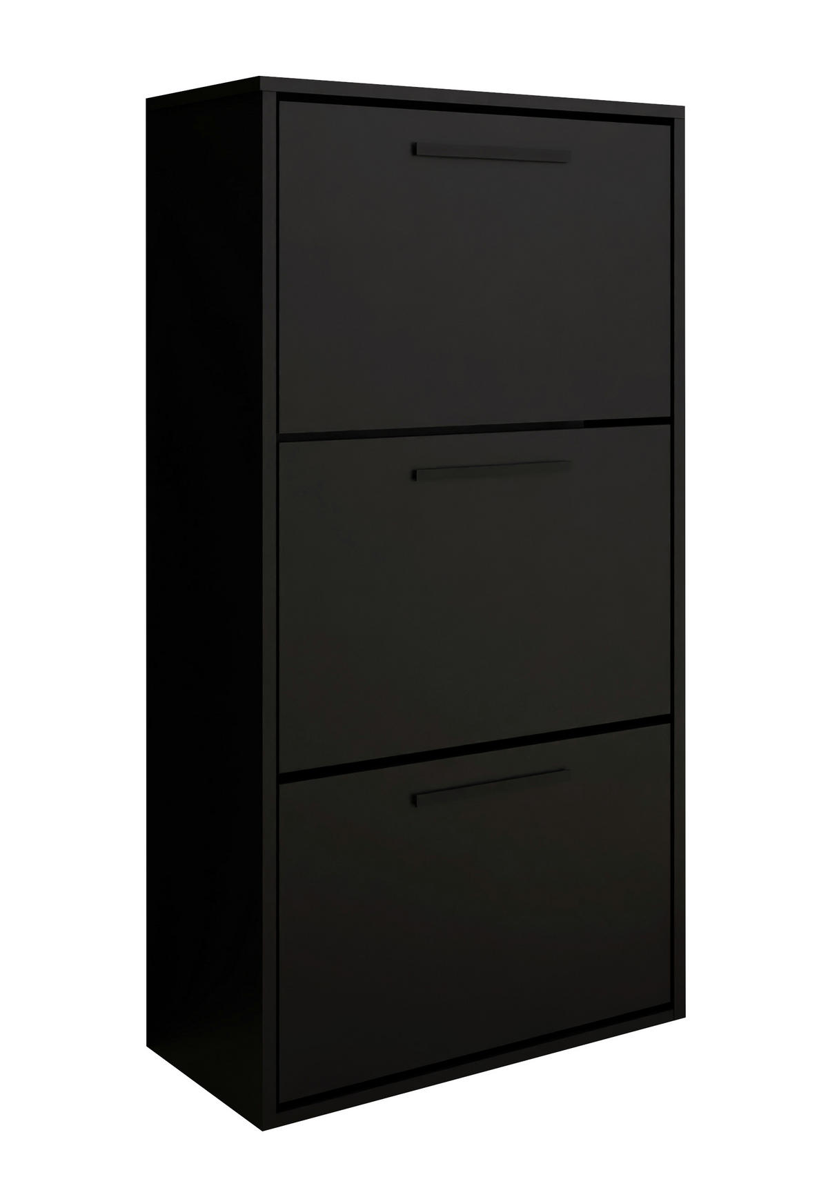 SCHUHSCHRANK Asper SCHUHSCHRANK Asper Schwarz - Schwarz, Holzwerkstoff (59/114.6/24cm) - Kier Furniture