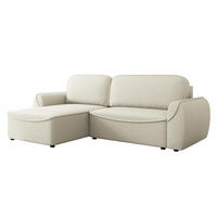 ECKSOFA Loom - Creme/Schwarz, Holz/Kunststoff (261/175cm) - MIRJAN24