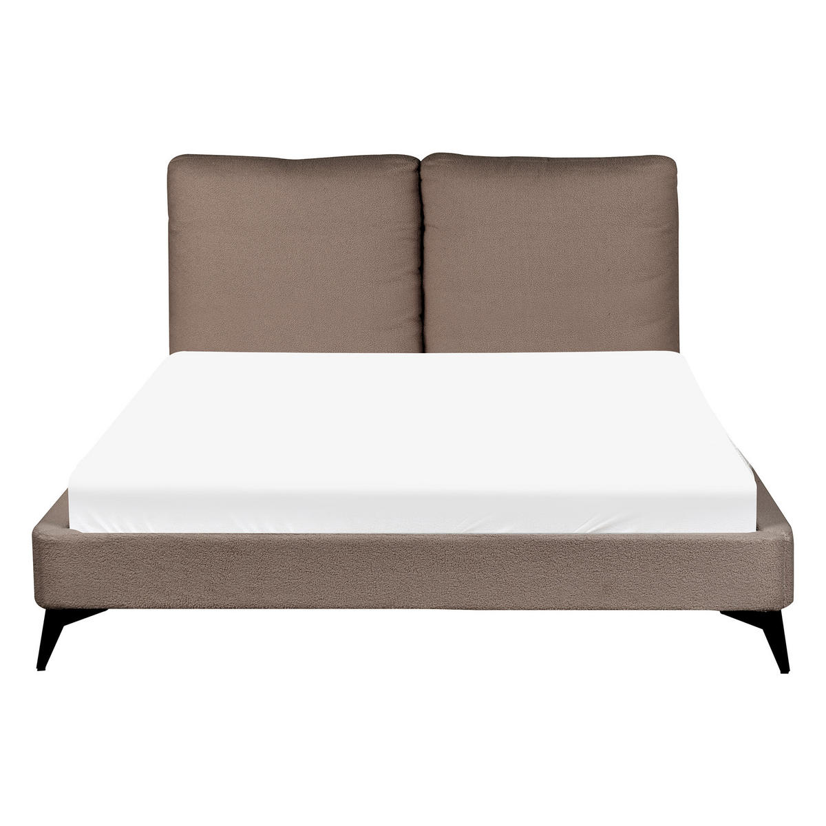 POLSTERBETT mit Lattenrost 140/200 cm Braun Melle - Braun, Textil (140/200cm) - Beliani