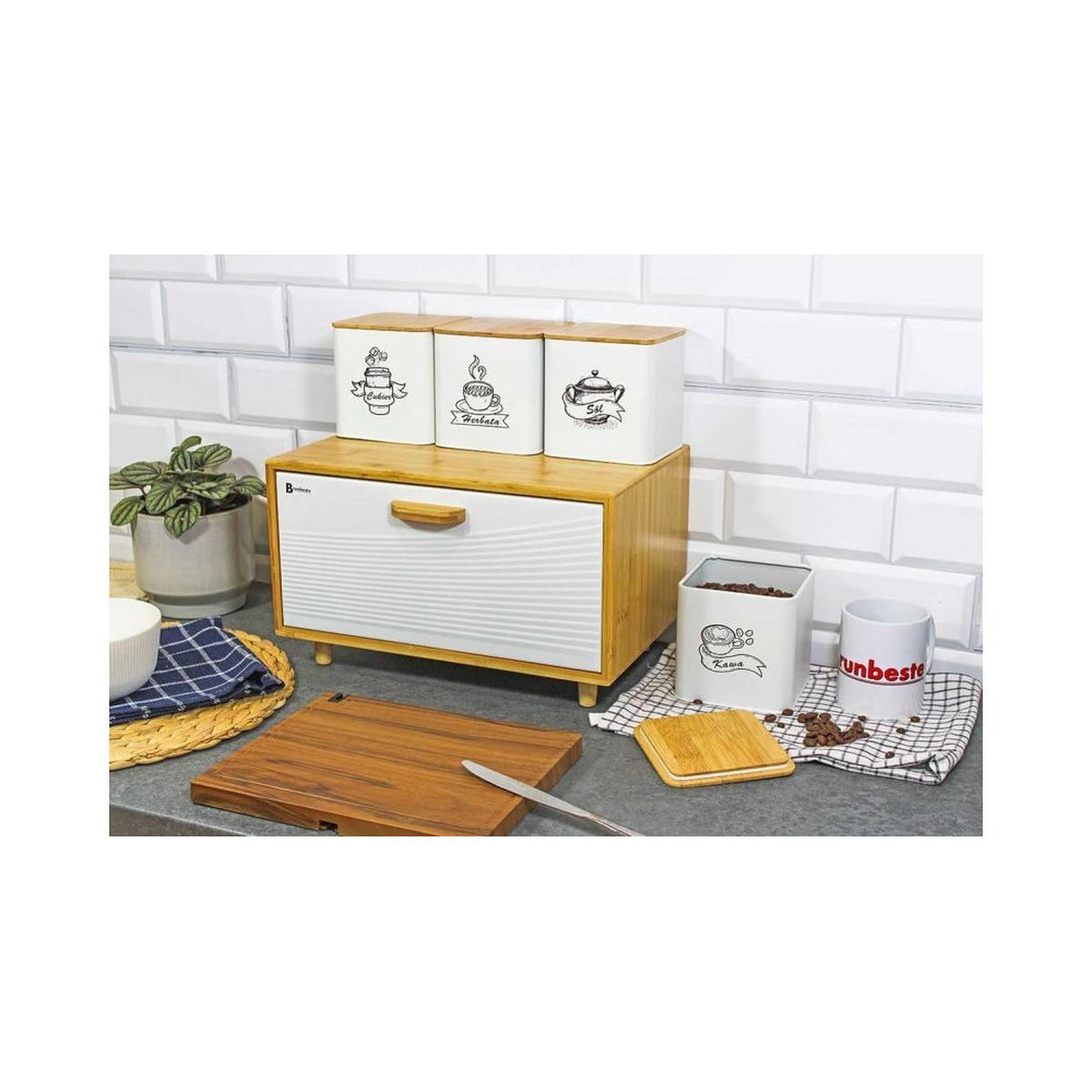 BROTKASTEN Beige 35.5/21.5/20 cm 4253 - Beige, Holz (21.5/20/35.5cm) - Brunbeste