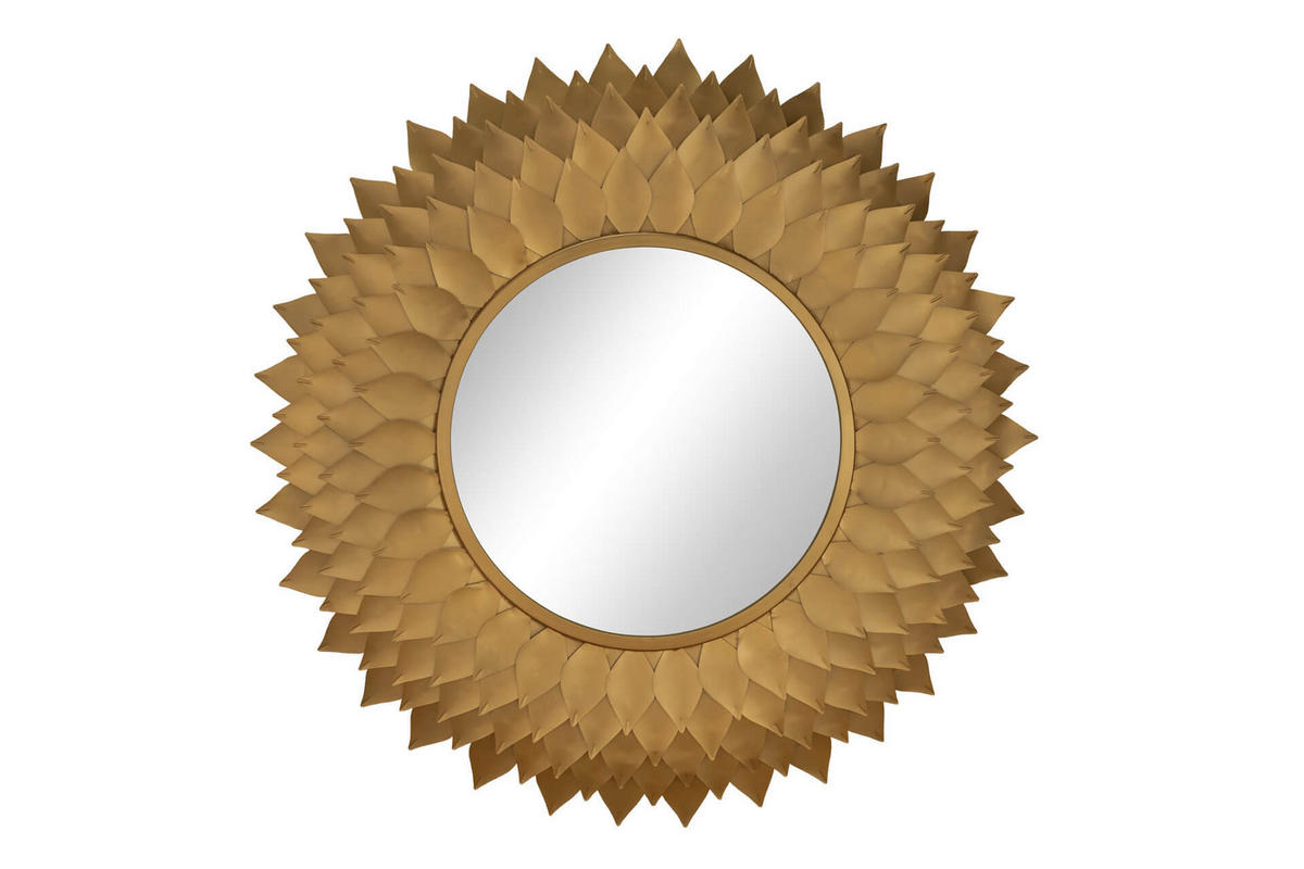 WANDSPIEGEL Gold 94/94 cm - Goldfarben, Metall (94/94/4cm) - KUNSTLOFT