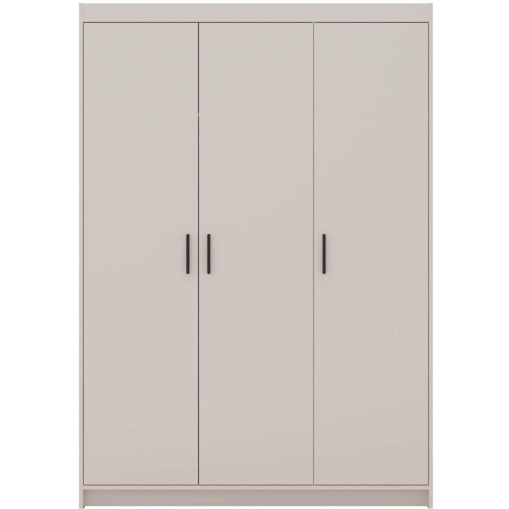 DREHTÜRENSCHRANK Elena mit 3 Türen, ohne Spiegel, Sandbeige - Sandfarben, Holzwerkstoff (130/190/53cm) - Beautysofa