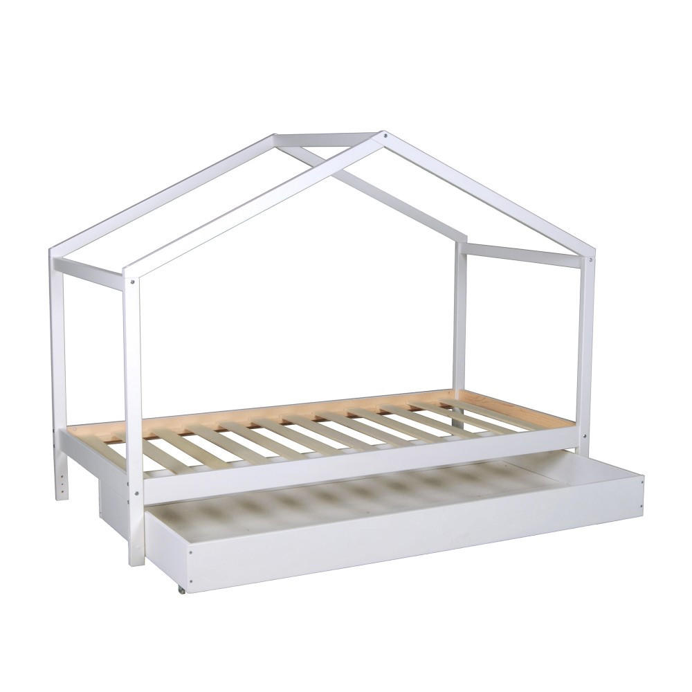 HAUSBETT KOALA MIT SCHUBLADE/ Kinderbett 90x190 - Weiß - Weiß, Holz (90/190cm) - Weber Industries