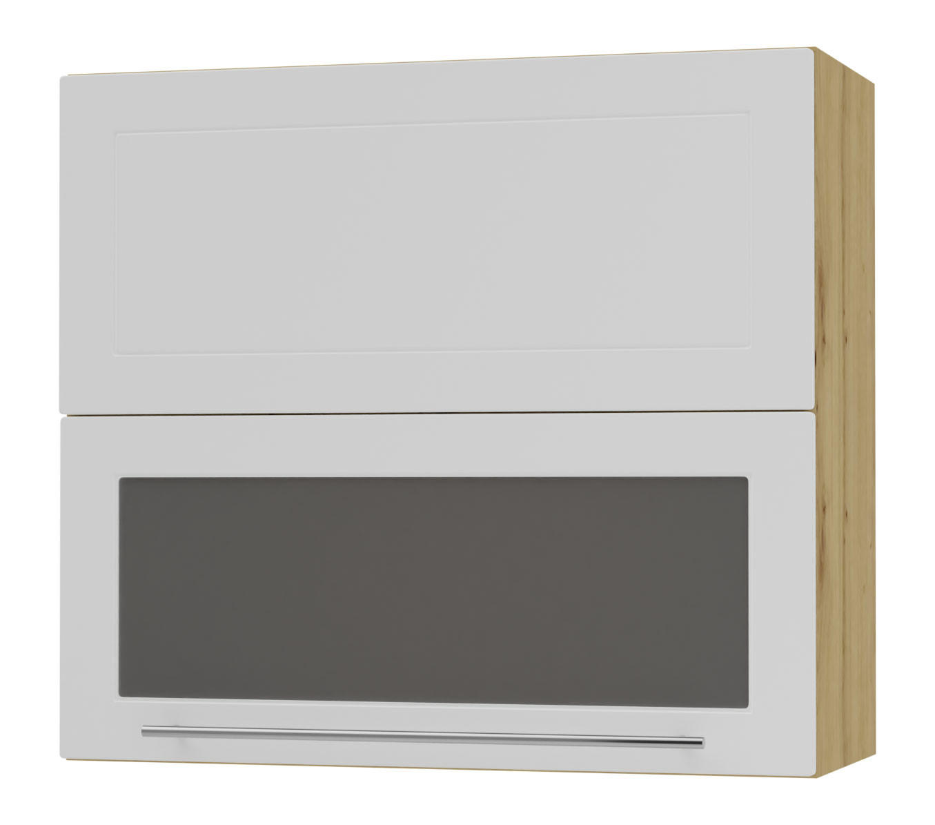 KÜCHENHÄNGESCHRANK Kvantum W8BS/80 Weiß Matt / Eiche Artisan Matt 80 / 32,5 / 72cm - Eiche Artisan/Weiß, Holz/Holzwerkstoff (80/72/32.5cm) - Feldmann-Wohnen