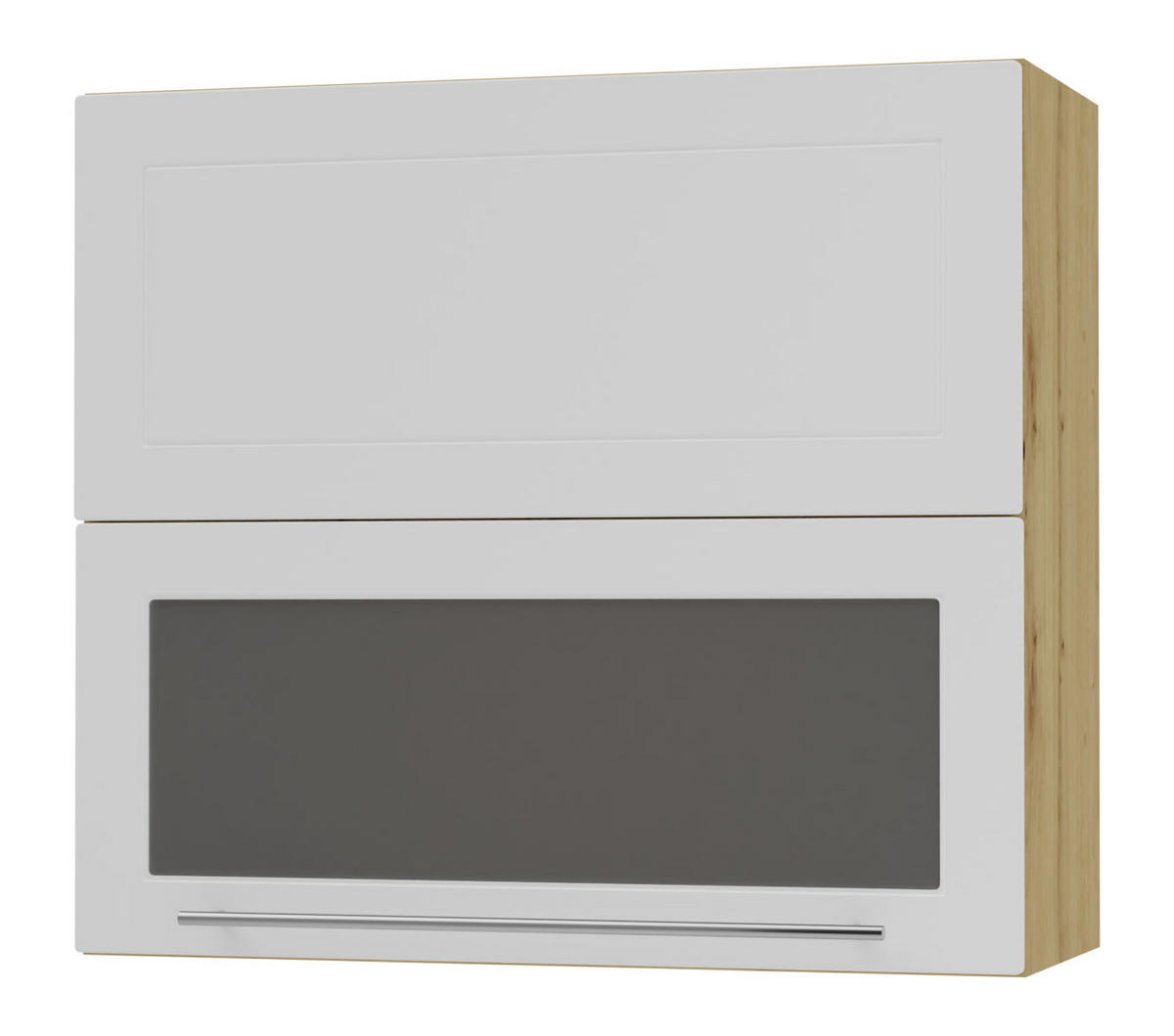 KÜCHENHÄNGESCHRANK Kvantum W8BS/80 Weiß Matt / Eiche Artisan Matt 80 / 32,5 / 72cm - Eiche Artisan/Weiß, Holz/Holzwerkstoff (80/72/32.5cm) - Feldmann-Wohnen