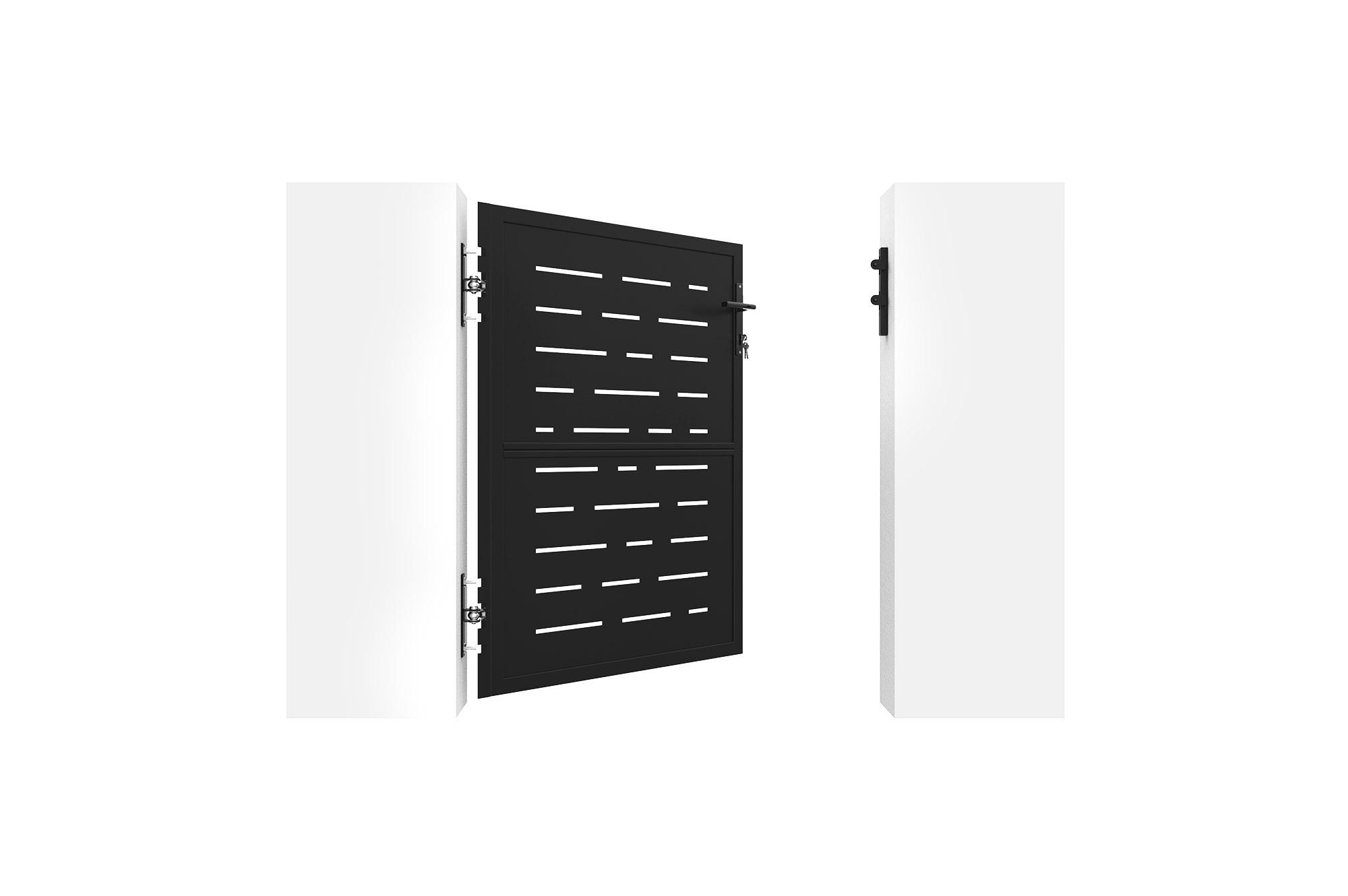 Casanoov Gartentür Schwarz 94x120 cm