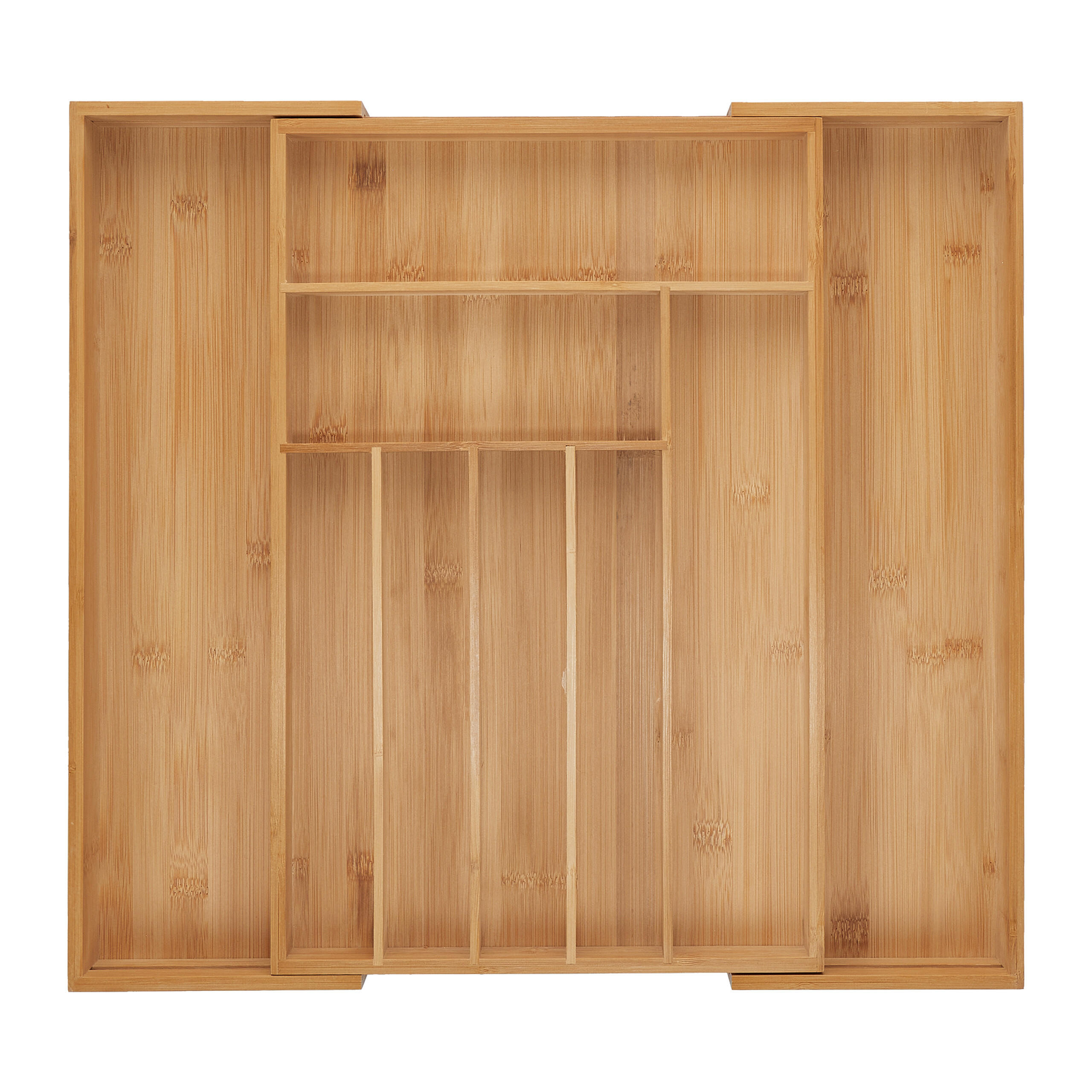 BESTECKKASTEN - Hellbraun, Holz/Kunststoff (50/5/47cm) - Relaxdays