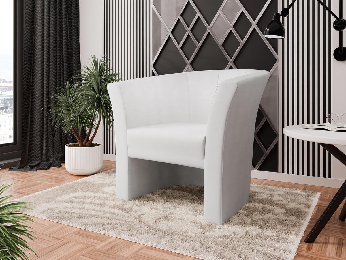 SESSEL Niko - Schwarz/Weiß, Holzwerkstoff/Kunststoff (71/76/65cm) - MIRJAN24