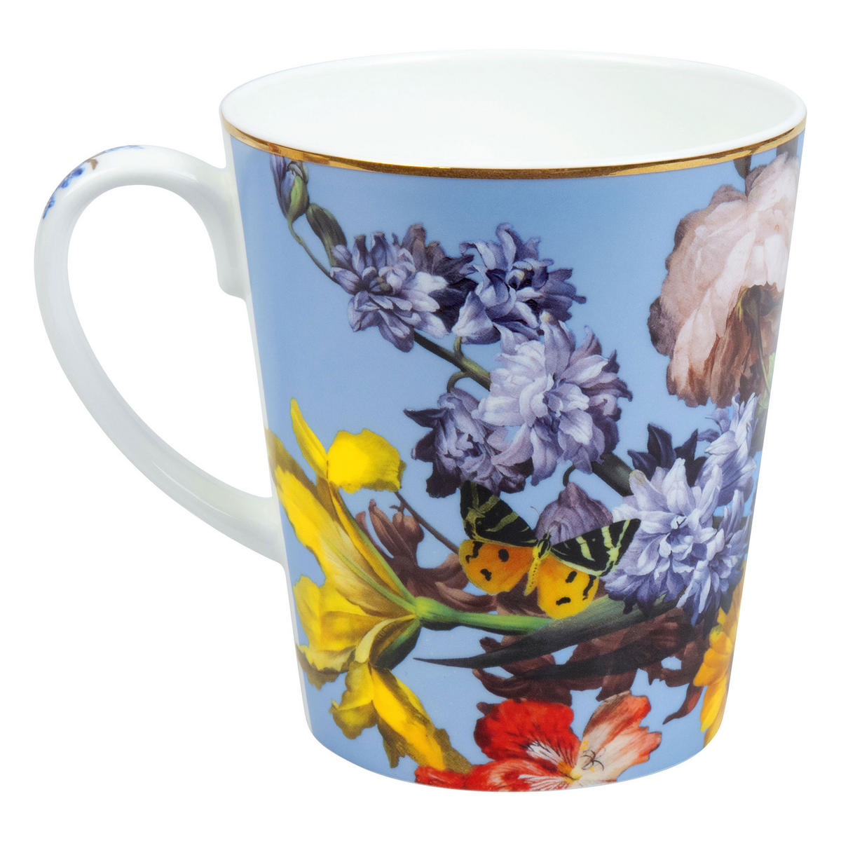 KAFFEEBECHER Wunderbar Flourish - Bouquet, mit Geschenkbox - Naturfarben, Keramik (0.6L) - Könitz