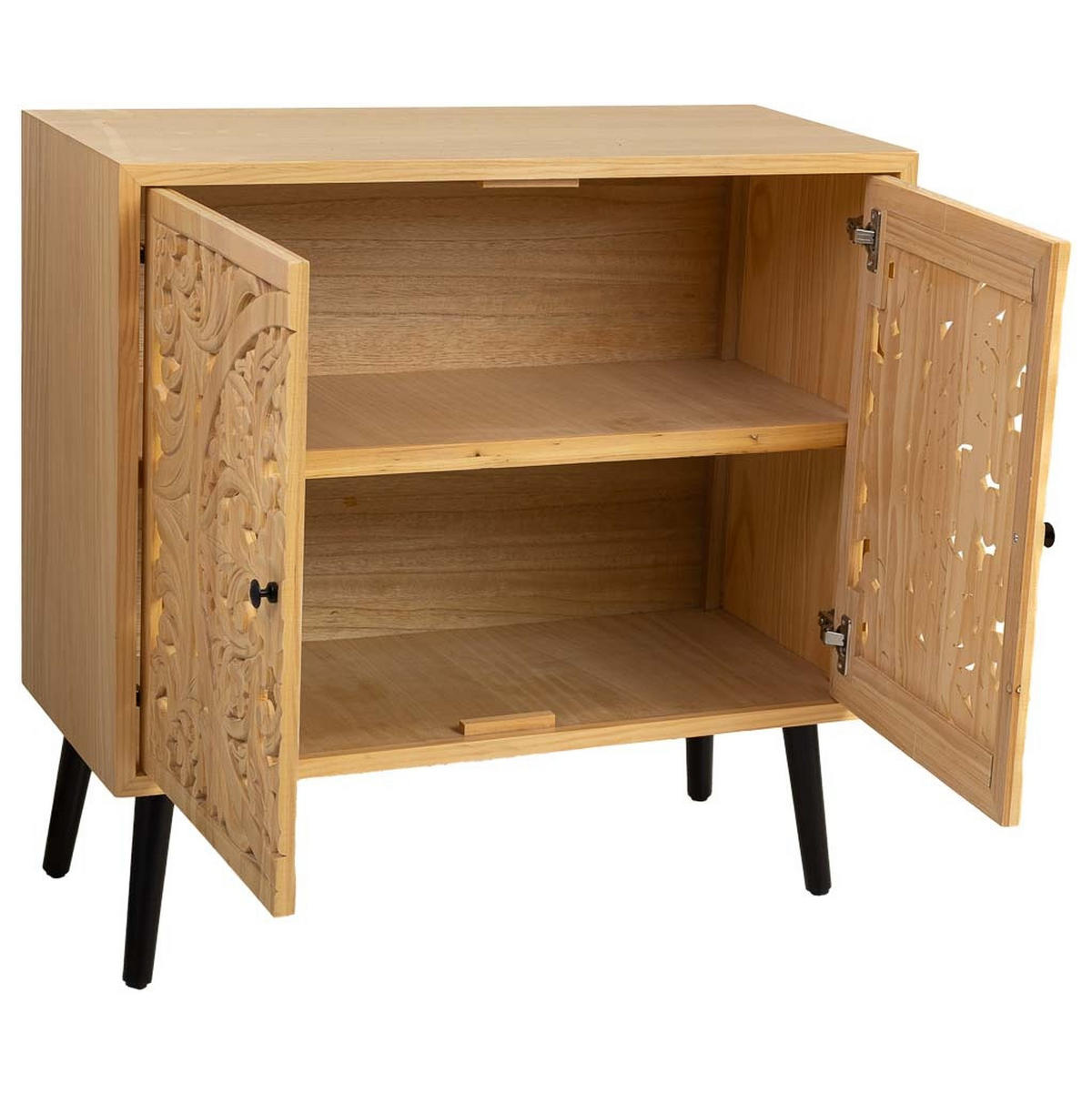 ANRICHTE aus Holz 80x37x101 Cm - Braun, Holz (80/101/37cm) - Wanderlust