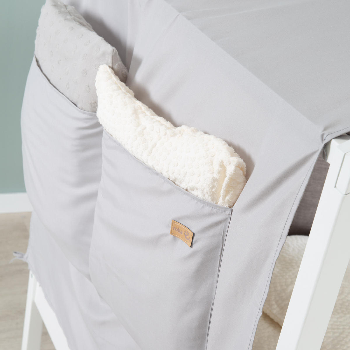HAUSBETTBEZUG neutral 90 x 200 cm - Grau, Kunststoff/Textil (90/200cm) - Roba