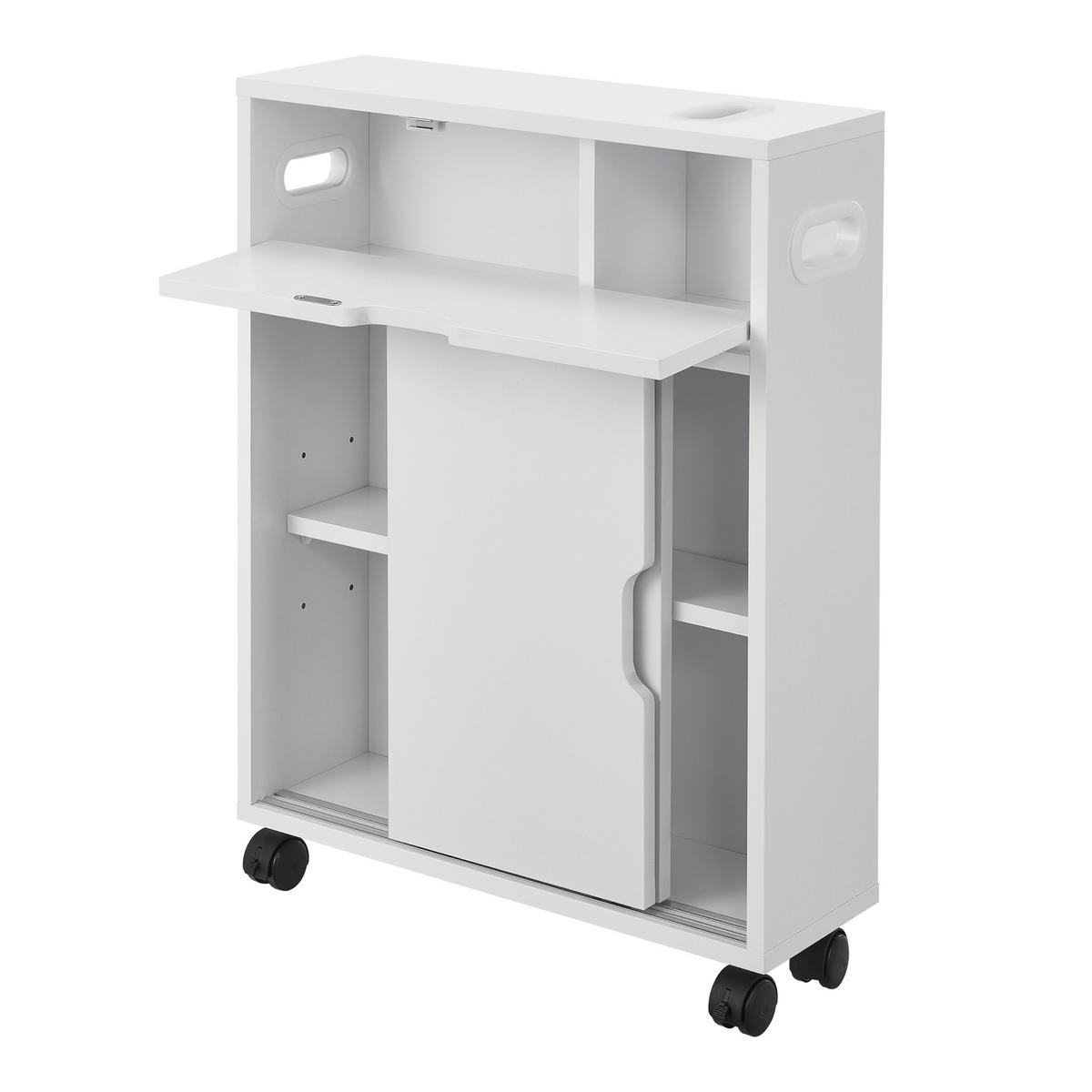 SEITENSCHRANK Kempele - Weiß, Holzwerkstoff (52/67/17cm) - [en.casa]