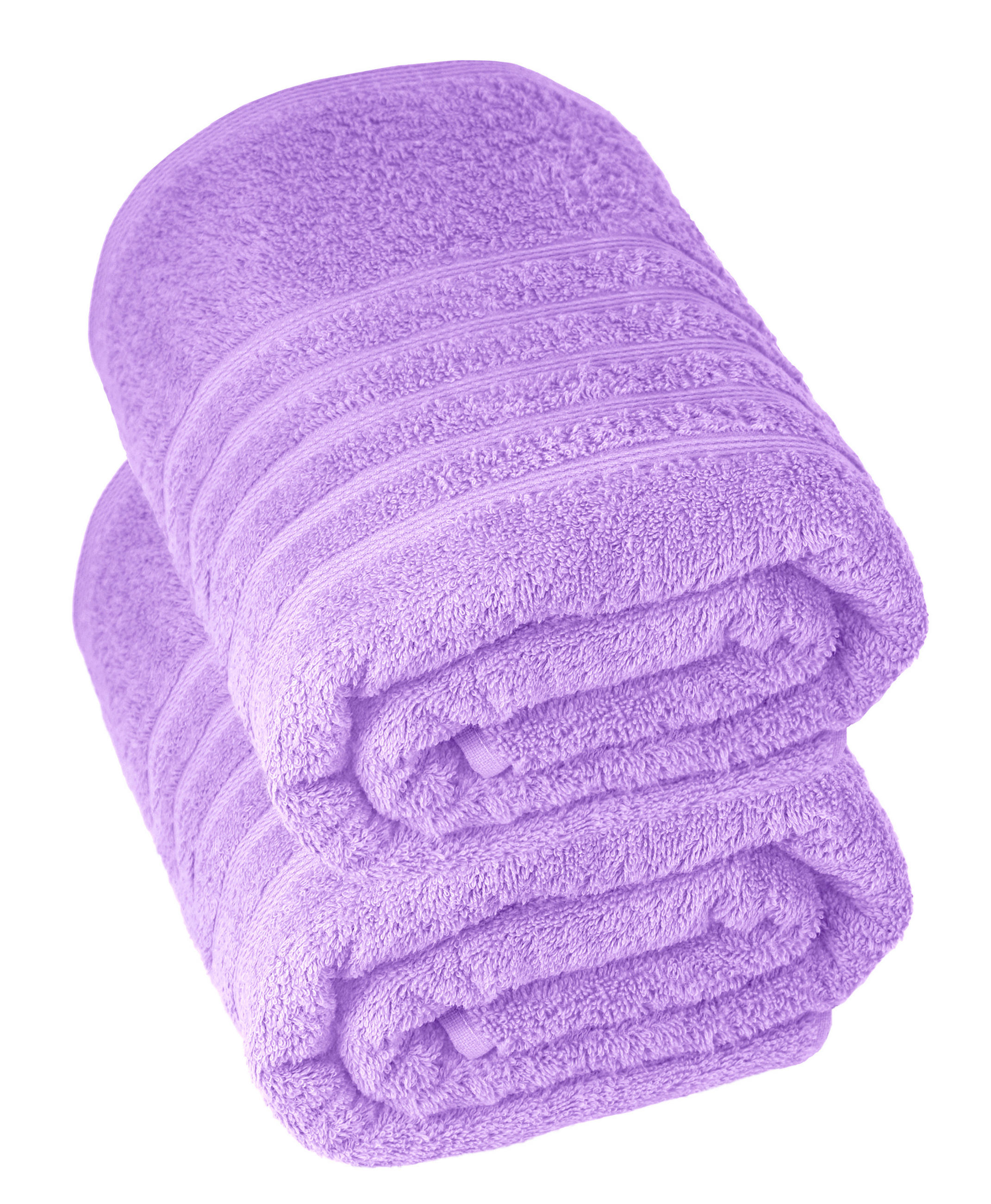 BADETUCH London Flieder Lila 2er Set 100x150 - Flieder, Textil (100/150cm) - Lashuma
