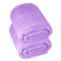 BADETUCH London Flieder Lila 2er Set 100x150 - Flieder, Textil (100/150cm) - Lashuma