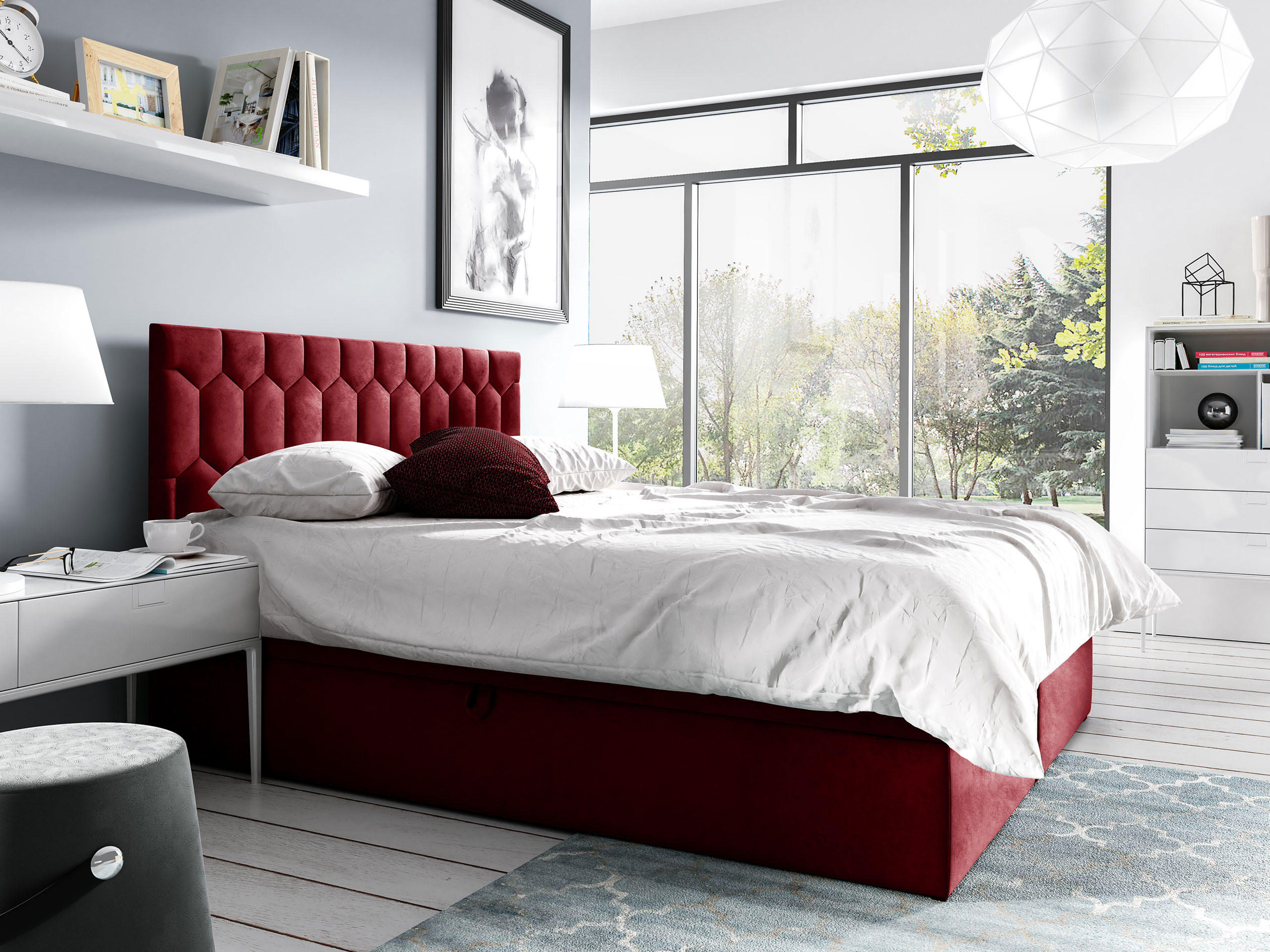 BOXBETT Top M24 - Rot, Holz (160/200cm) - MIRJAN24