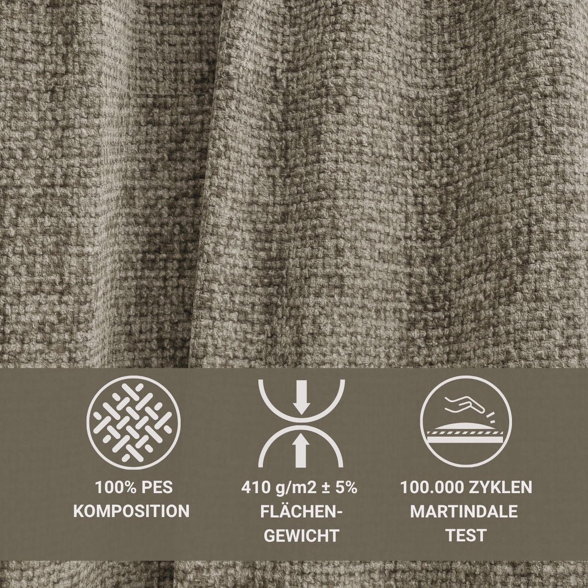 POLSTERBETT Maumere Braun 160/200 cm im Chenille-Stoff - Schwarz/Naturfarben, Holz/Holzwerkstoff (160/200cm) - Maison de Reve