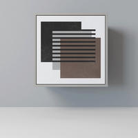 SIDEBOARD SHADOW SYNCHRONY, Grau, 57,5x42x57,5 cm, Ohne Füße - Multicolor/Grau, Holzwerkstoff (57.5/57.5/42cm) - SpaceRebels