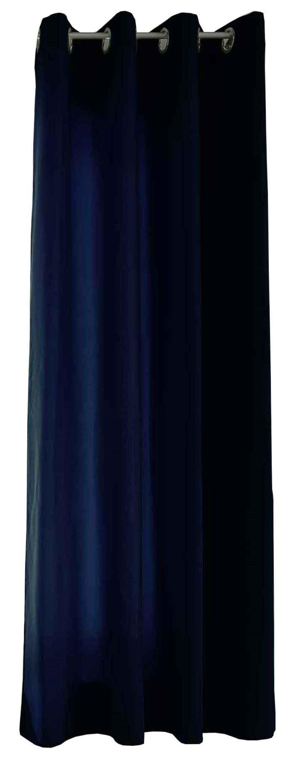 VORHANG BERLIN HxB 175x140cm Dunkelblau - Dunkelblau, Textil (140/175cm) - Gardinenbox