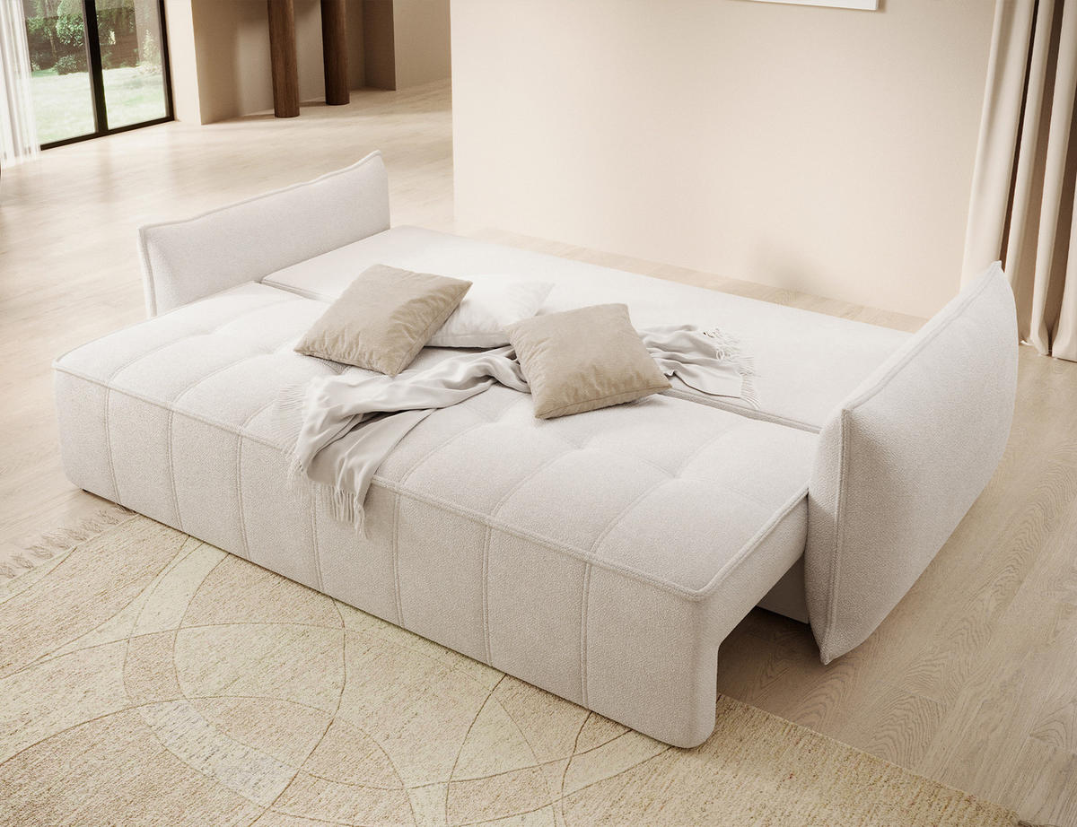 SCHLAFSOFA WELSH - Weiß (PAOLLI 01) - Weiß, Holzwerkstoff (242/94/106cm) - Möblo